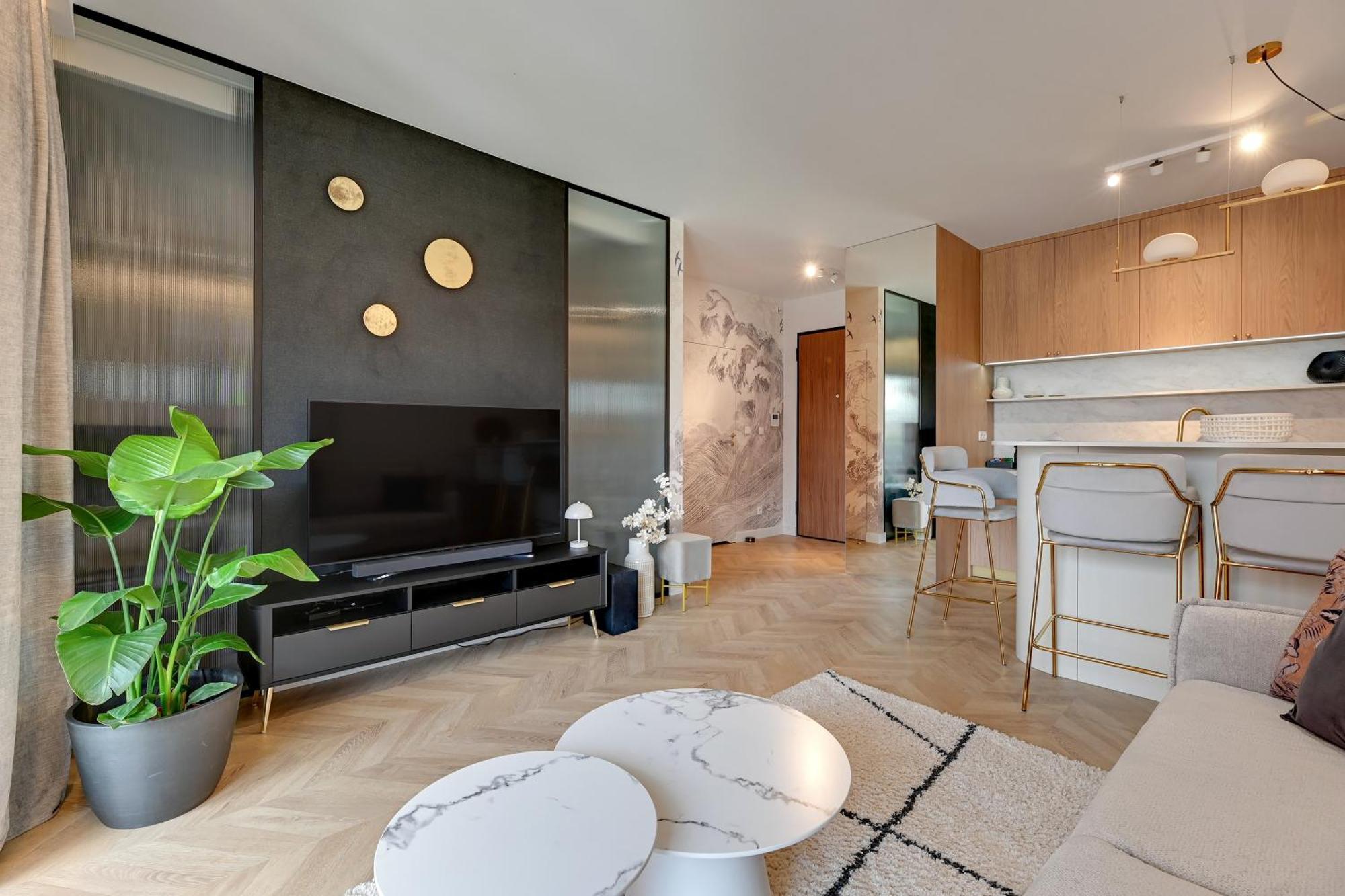Apartament z 1 sypialnią i balkonem